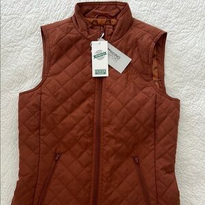 Women's Quilted Vest - Brown
